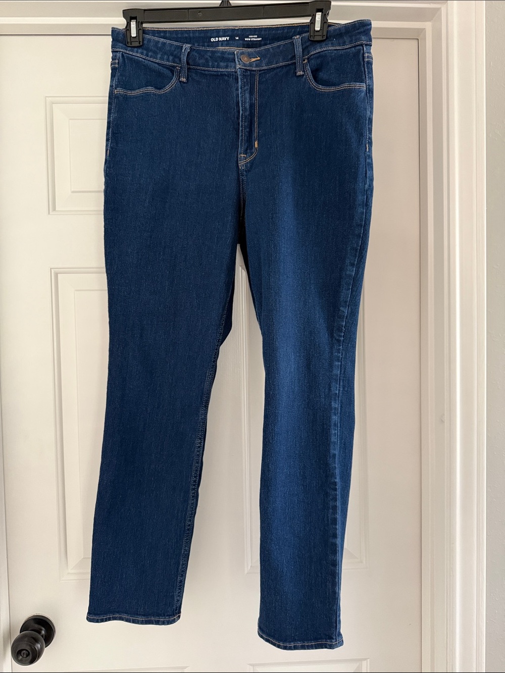 Old Navy Women's Deep Indigo Straight-Leg Jeans